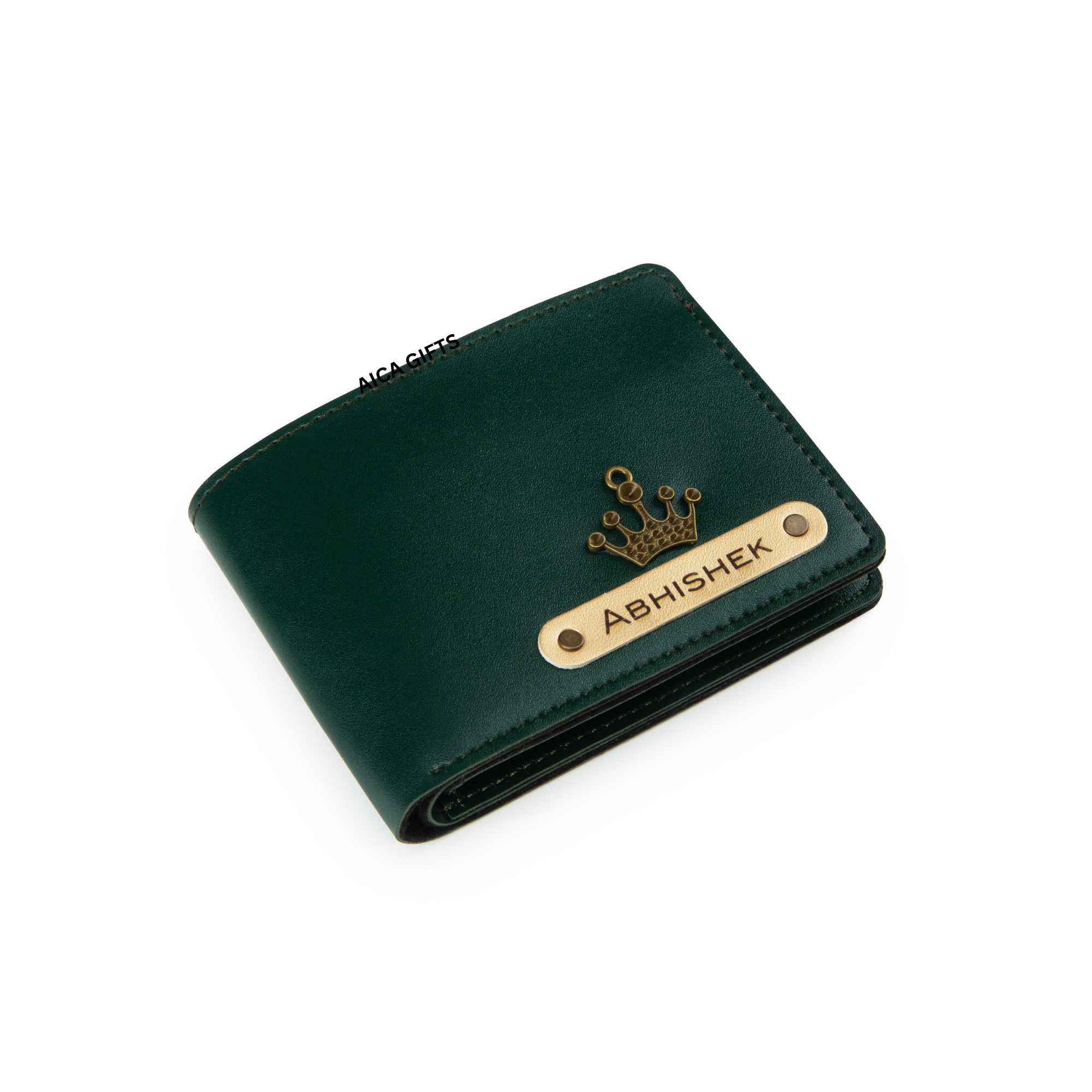 Personalised Mens Wallet (DarkGreen)