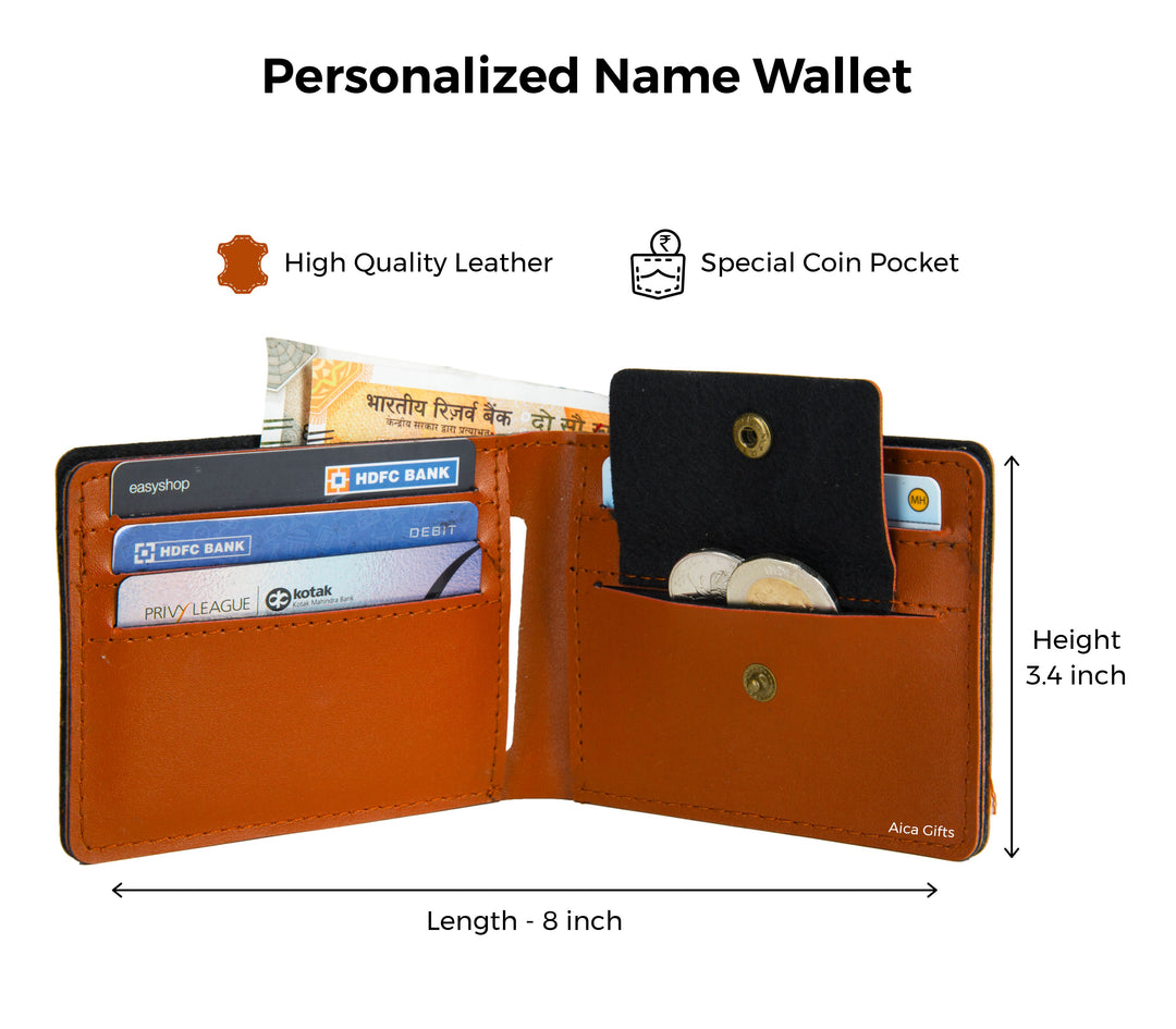 Personalized Mens Wallet (TanBrown)