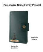 Personalized Family Passport Cover - Darkgreen