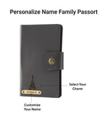 Personalized Family Passport Cover - Grey