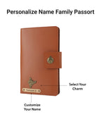 Personalized Family Passport Cover - Tanbrown