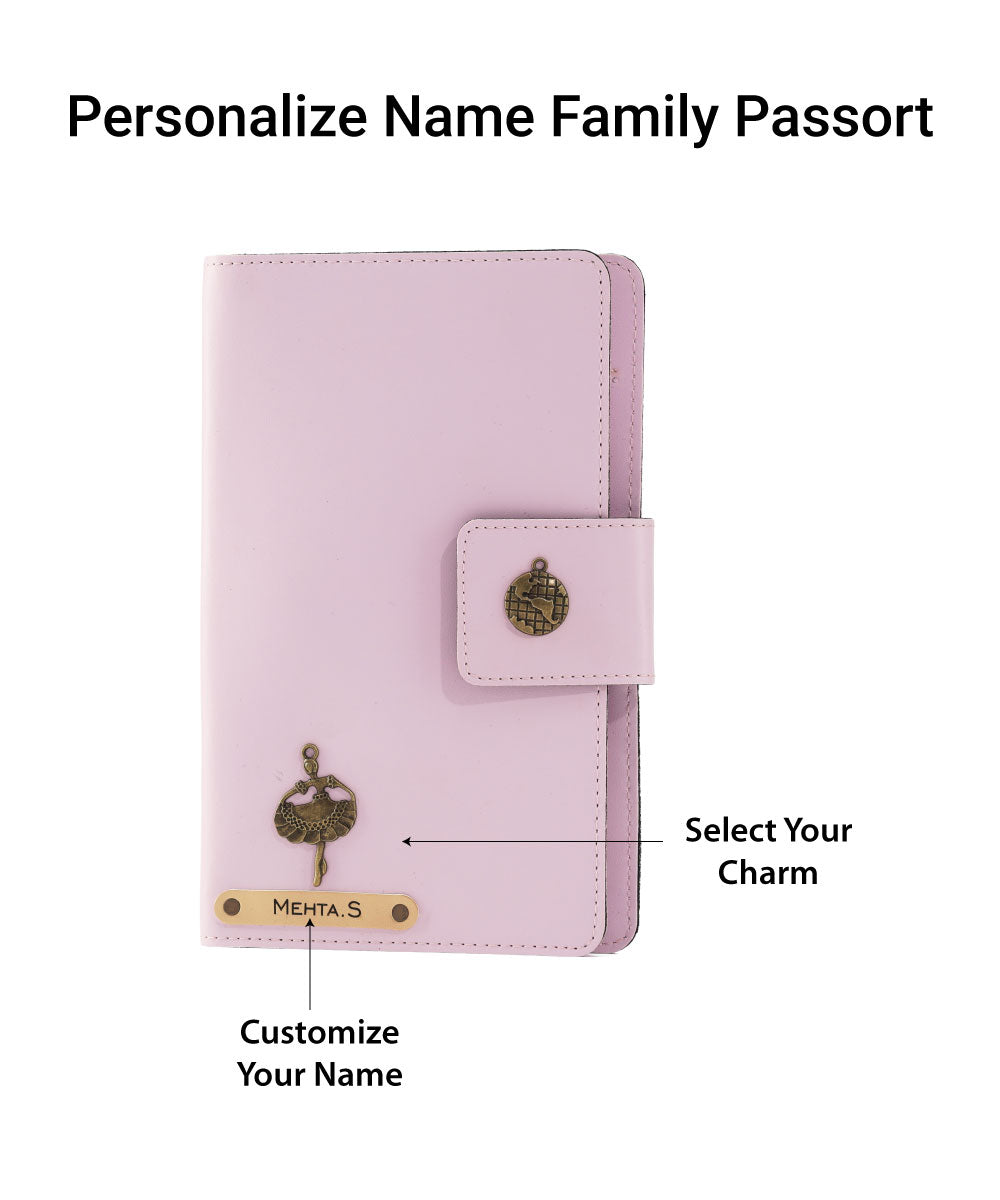 Personalized Family Passport Cover - Purple