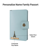 Personalized Family Passport Cover - Babyblue