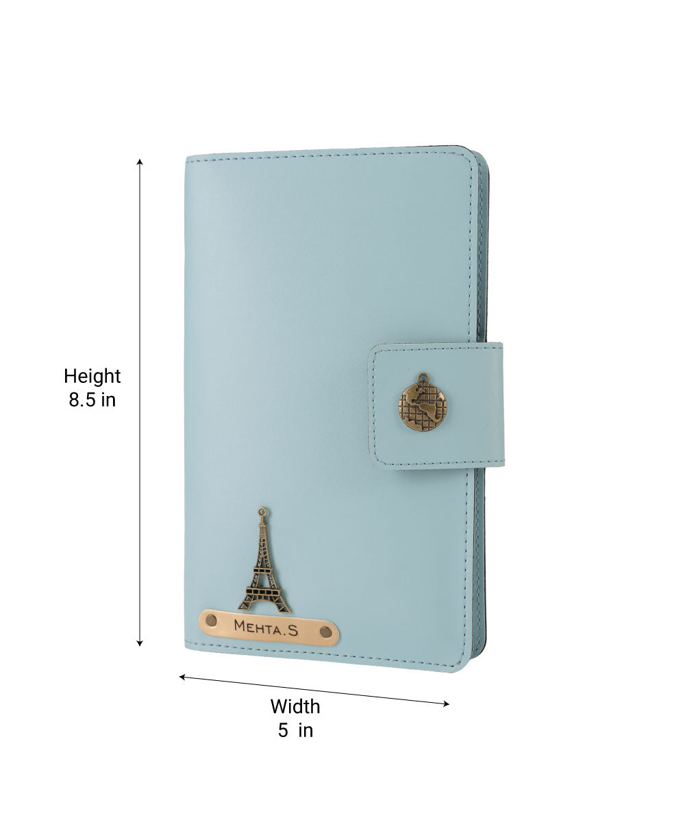 Personalized Family Passport Cover - Babyblue