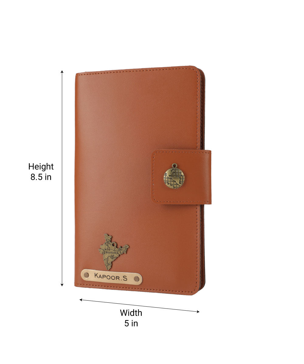 Personalized Family Passport Cover - Tanbrown