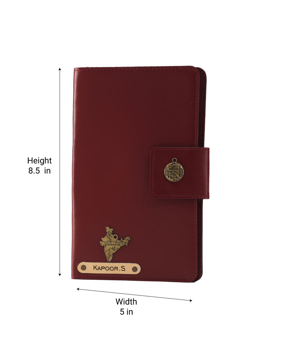 Personalized Family Passport Cover - Wine
