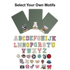 Personalized Name & Embroidery  Patch Diary - Mintgreen