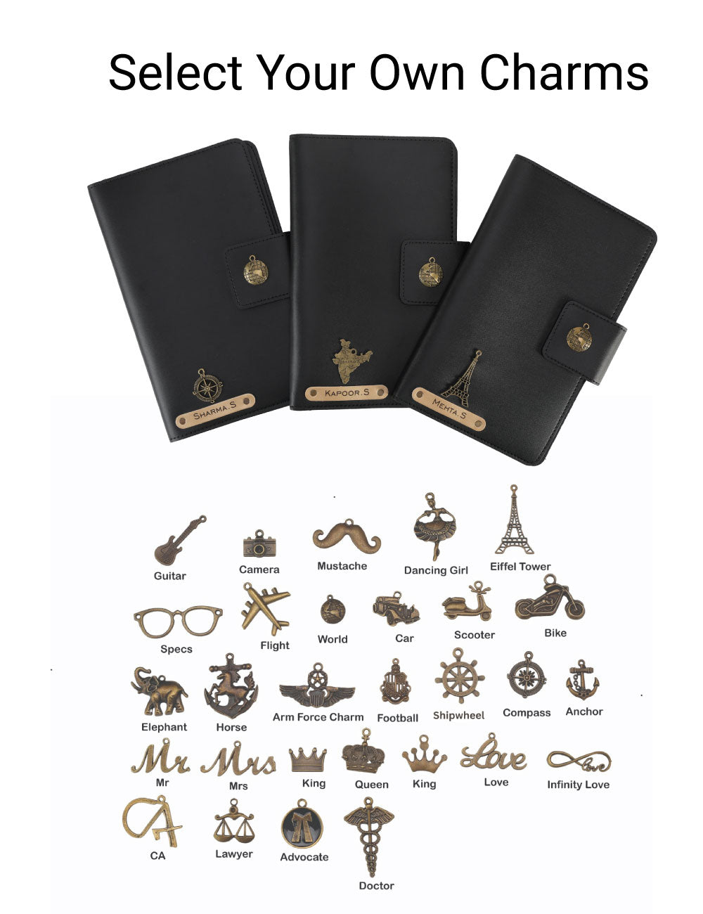 Personalized Family Passport Cover - Black