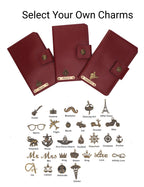 Personalized Family Passport Cover - Wine