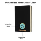 Personalized Name & Embroidery  Patch Diary - Black