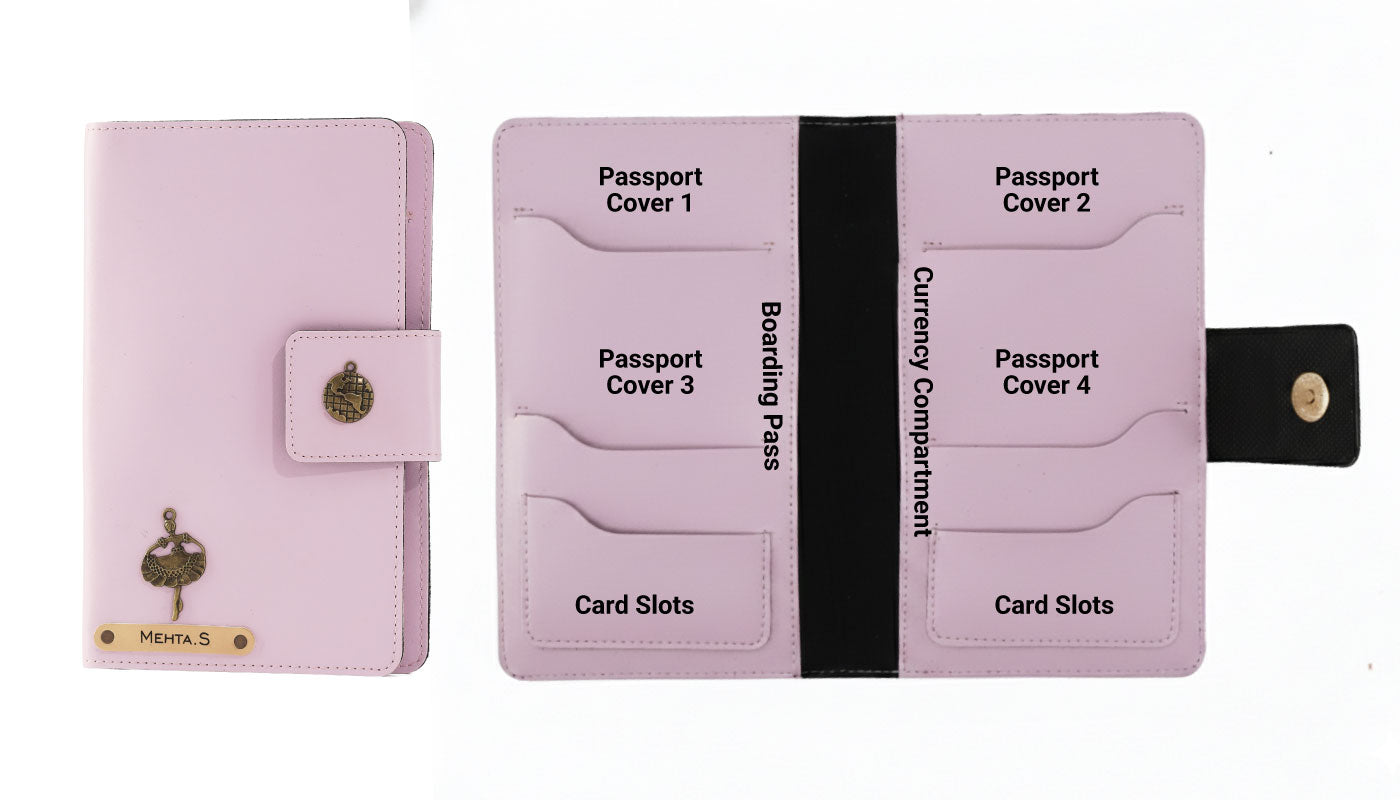 Personalized Family Passport Cover - Purple