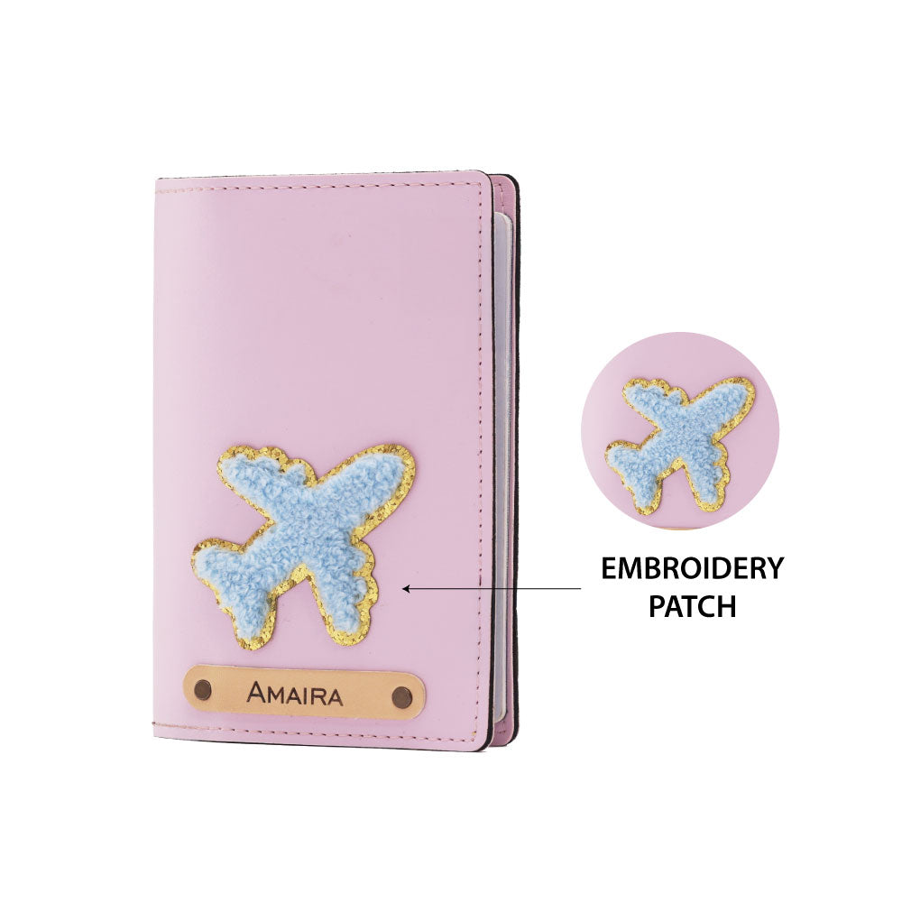 Personalized Patch Passport Cover - Purple