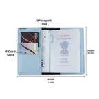 Personalized Patch Passport Cover - Babyblue