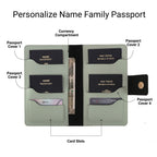 Personalized Family Passport Cover - MintGreen
