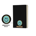Personalized Name & Embroidery  Patch Diary - Black
