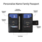 Personalized Family Passport Cover - Black