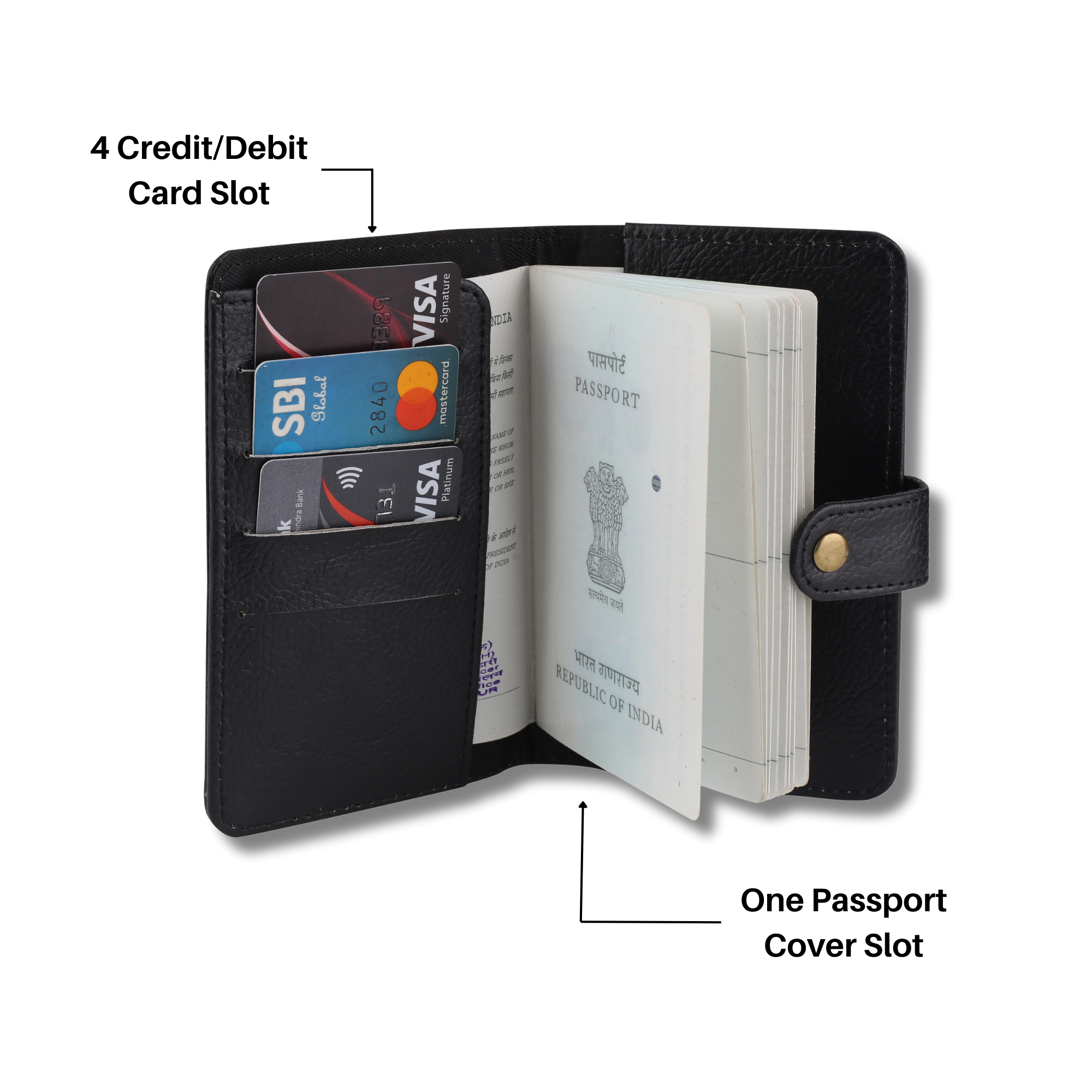 Personalised Passport Cover (Black)
