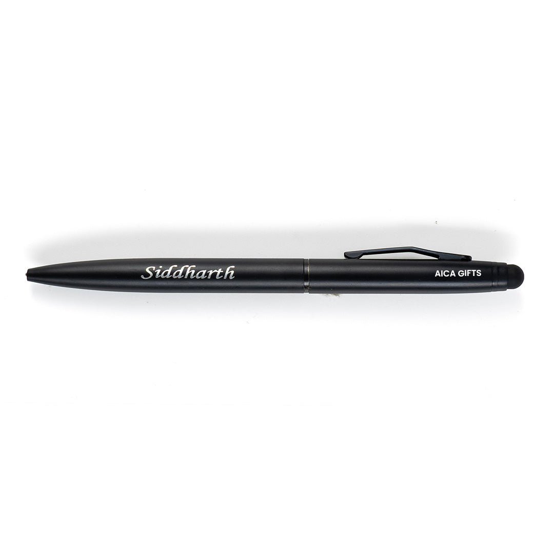 AICA Gifts Personalized Pens with Name Engraved (Black) Roller Ball Pen