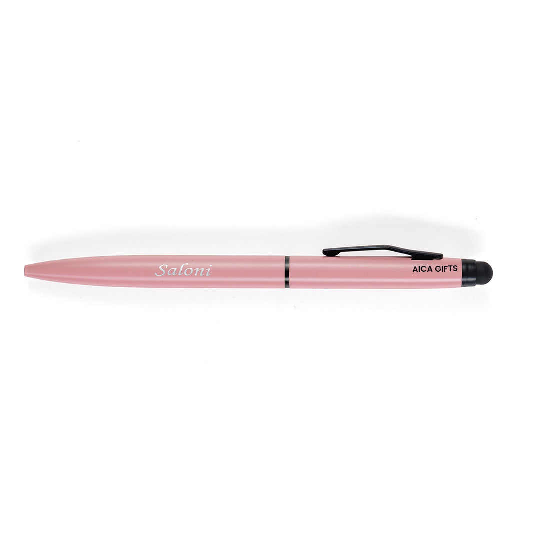 AICA Gifts Personalized Pens with Name Engraved Roller Ball Pen (Nude Pink)