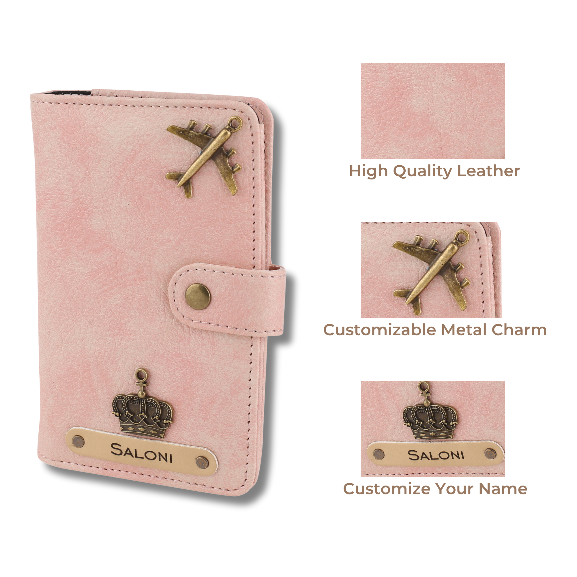 Personalised Passport Cover (BabyPink)