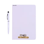 AICA Personalized Purple Leather Diary & Metal Pen Combo for Men & Women (Purple)