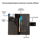 Personalized Long Passport Wallet (Grey)