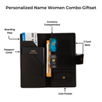 Personalized Long Passport Wallet (Black)