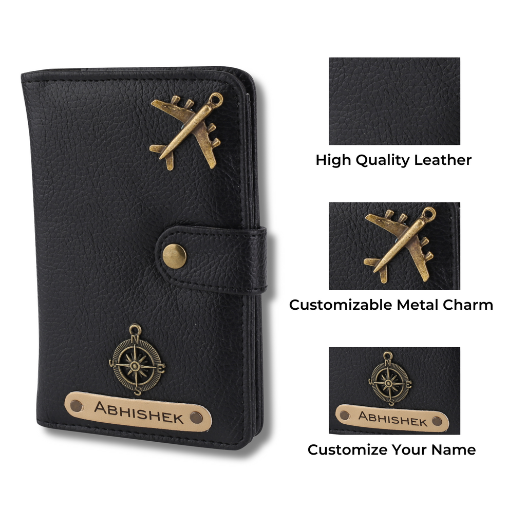 Personalised Passport Cover (Black)