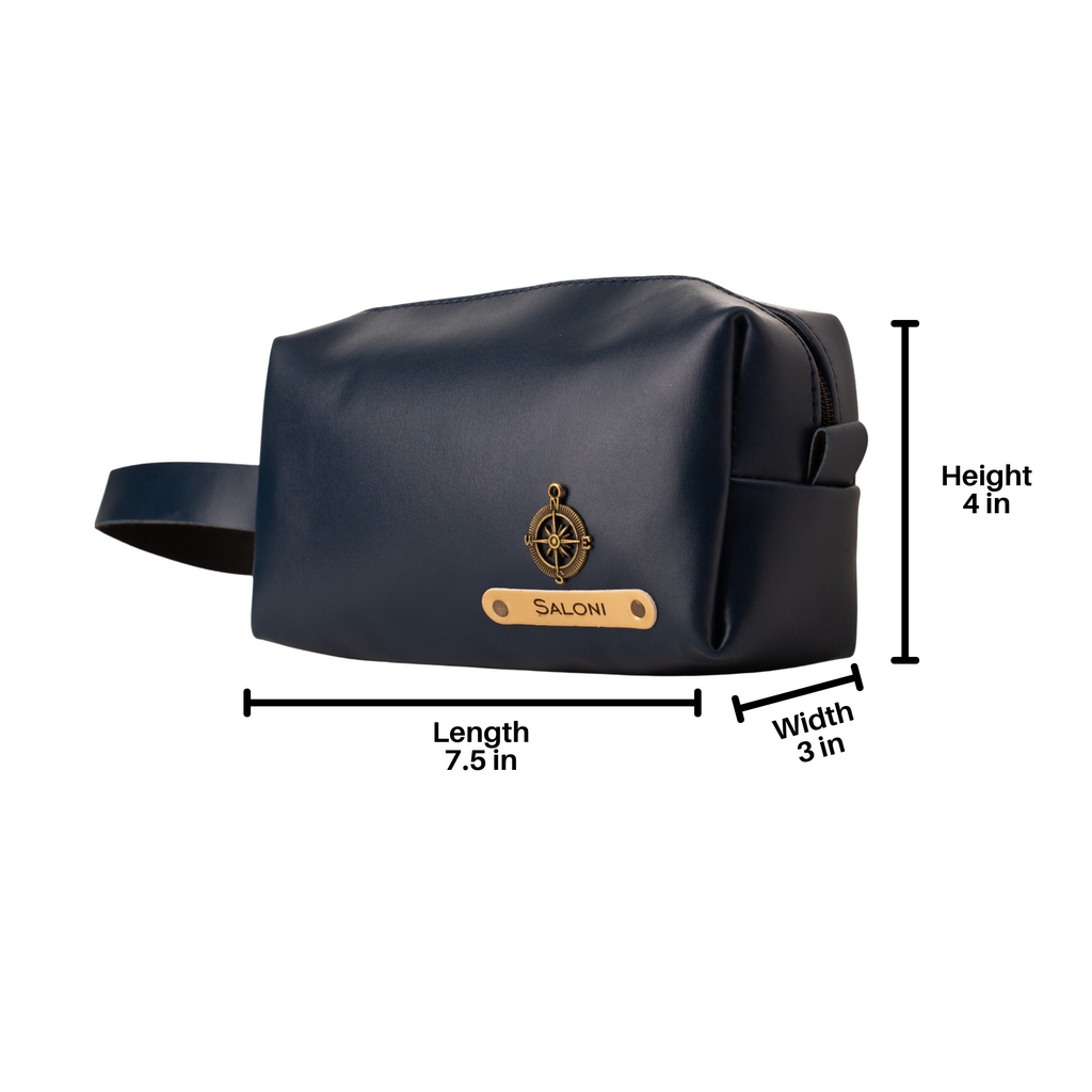 Personalized Toiletry Pouch (Navy Blue)