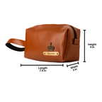 Personalized Toiletry Pouch (Tan Brown)