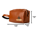 Load image into Gallery viewer, Personalized Toiletry Pouch (Tan Brown)
