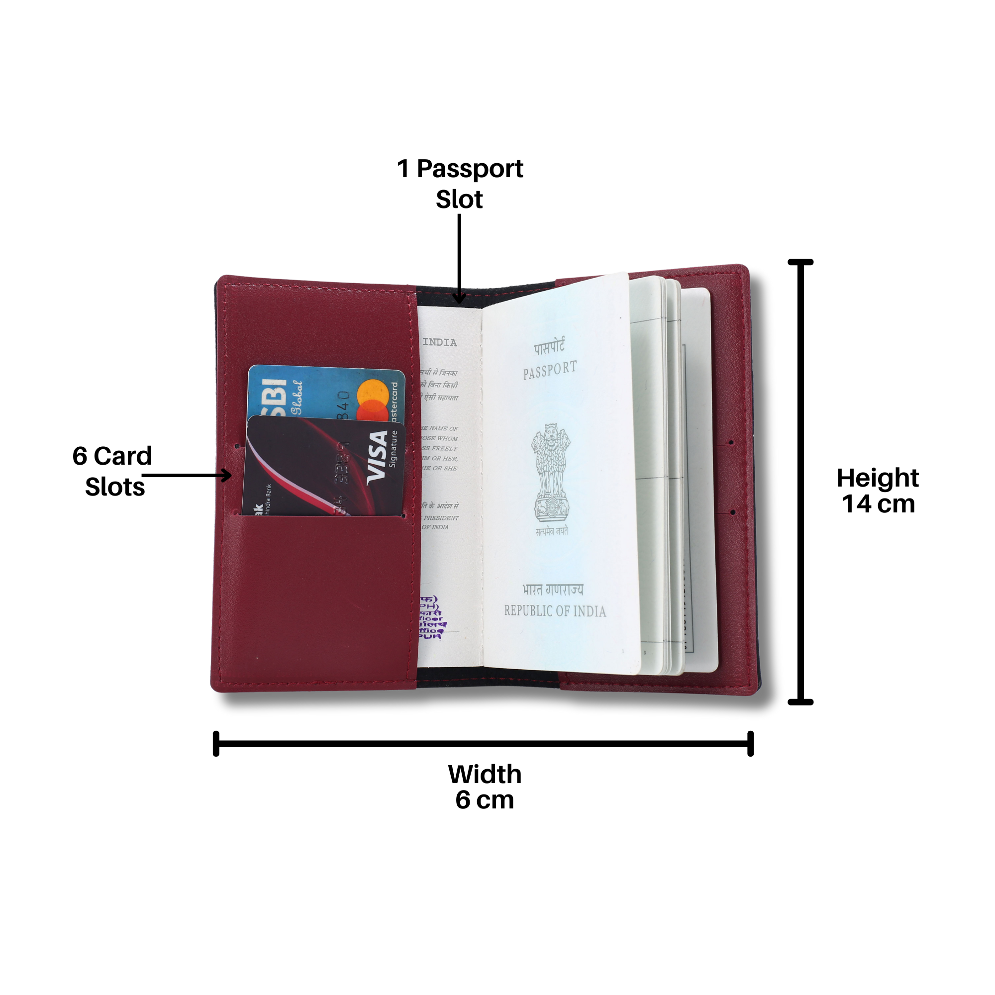 Personalized Passport Cover - Wine