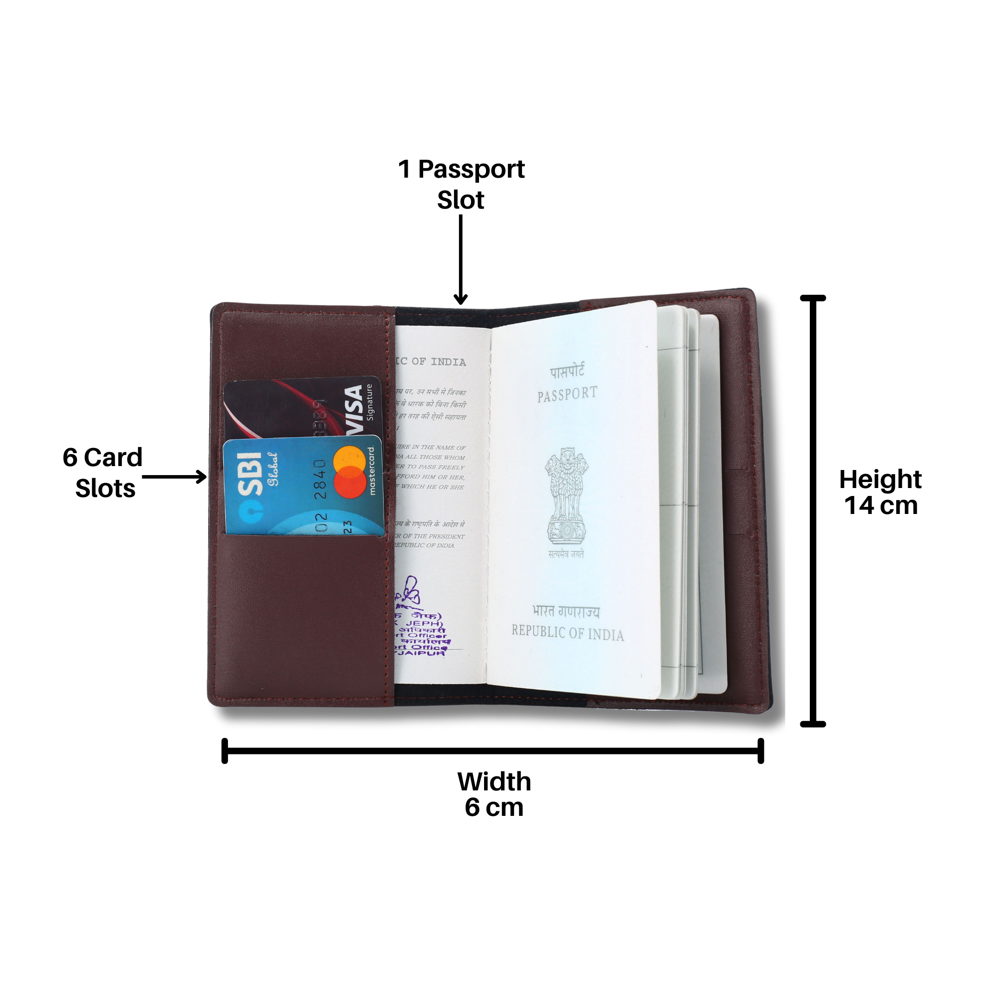 Personalised Passport Cover (Darkbrown)