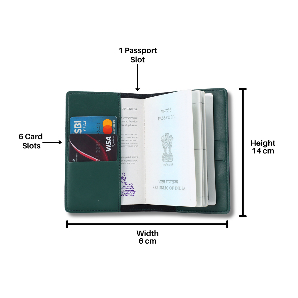 Personalised Passport Cover (DarkGreen)