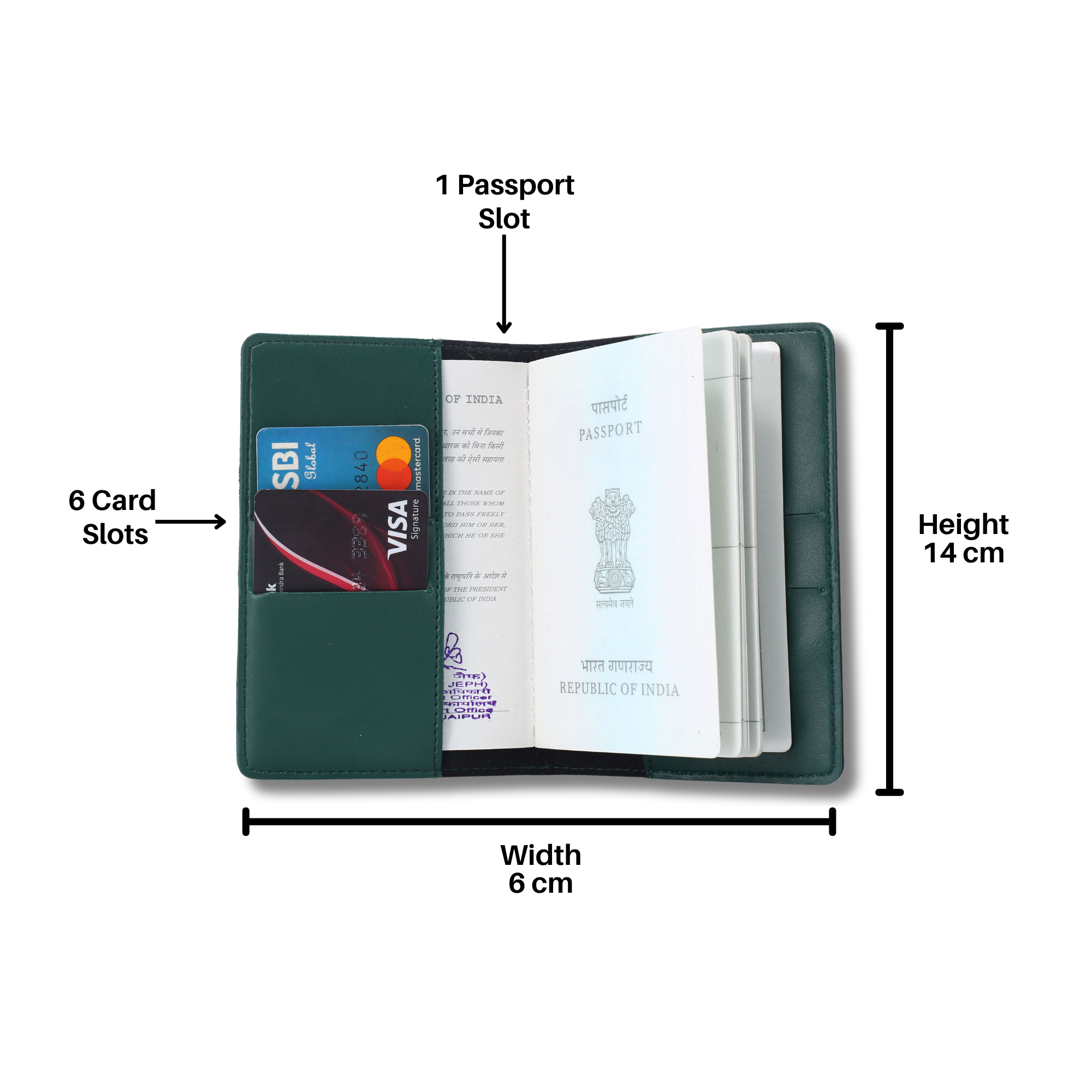 Personalised Passport Cover (DarkGreen)