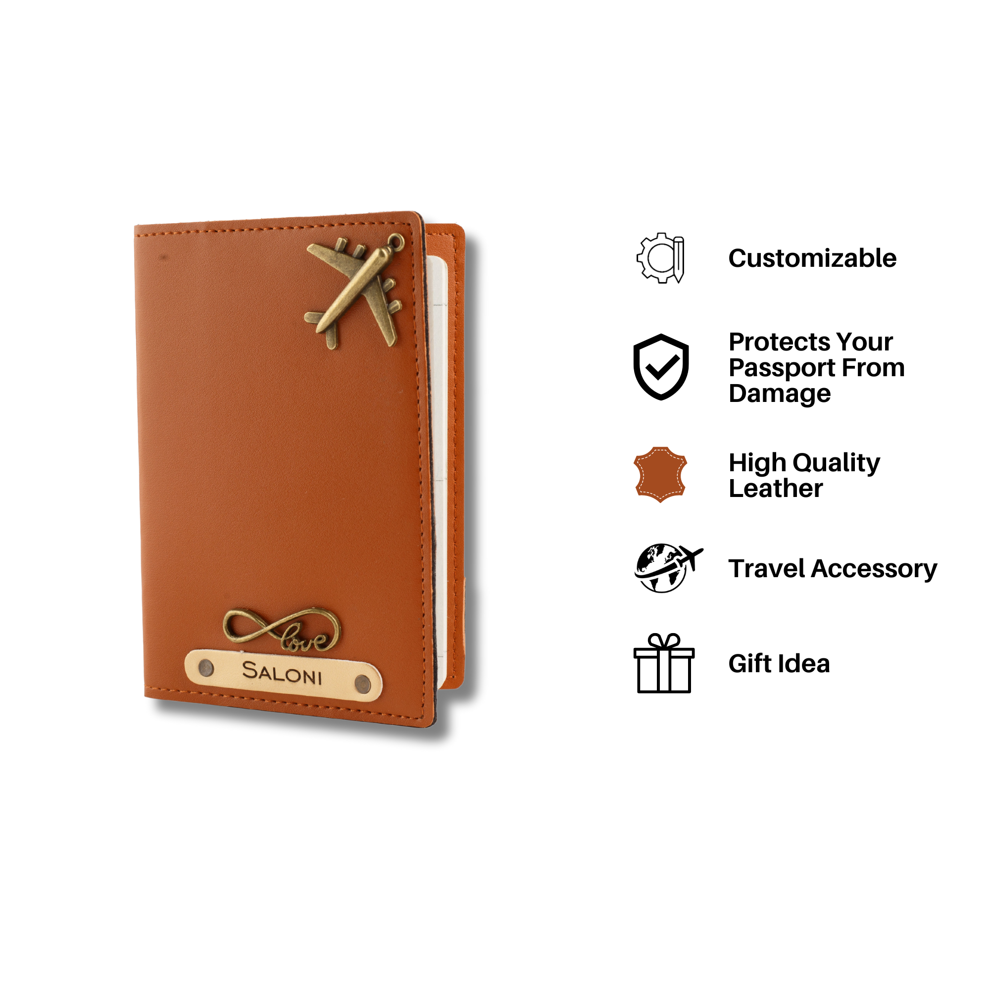 Personalised Passport Cover (TanBrown)