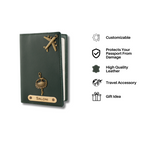 Personalised Passport Cover (DarkGreen)
