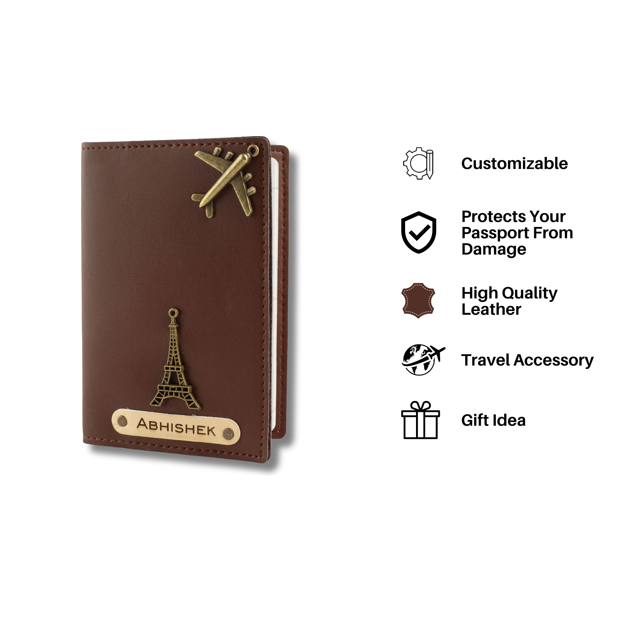 Personalised Passport Cover (Darkbrown)