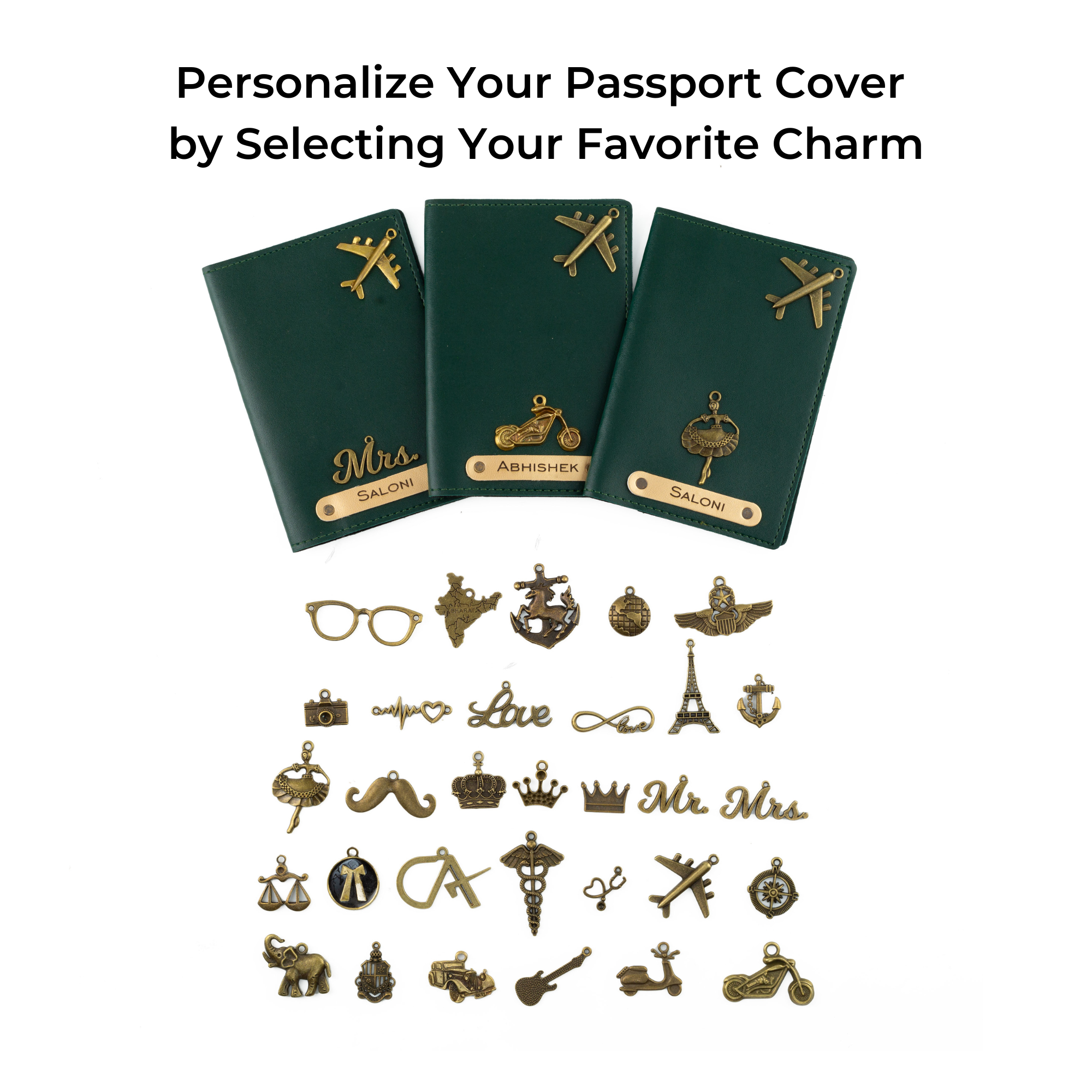 Personalised Passport Cover (DarkGreen)