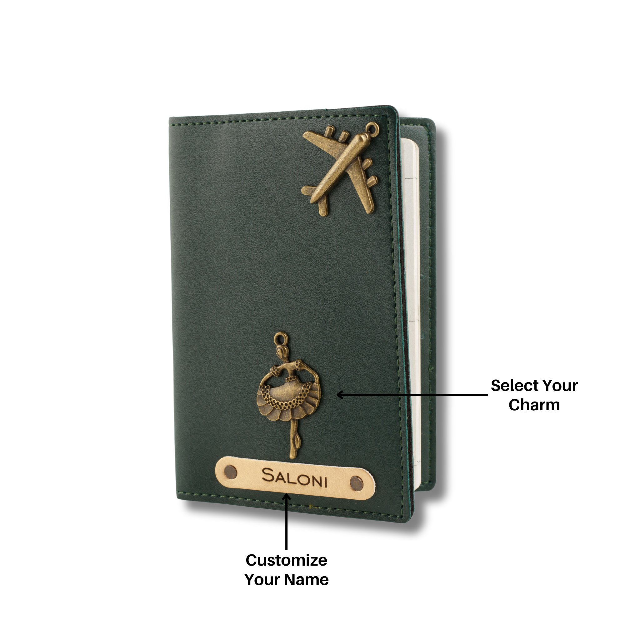 Personalised Passport Cover (DarkGreen)