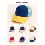 AICA Personalized Trucker Half Mesh Baseball Cap with Custom Patch Adjustable Snapback Hat for Men Women