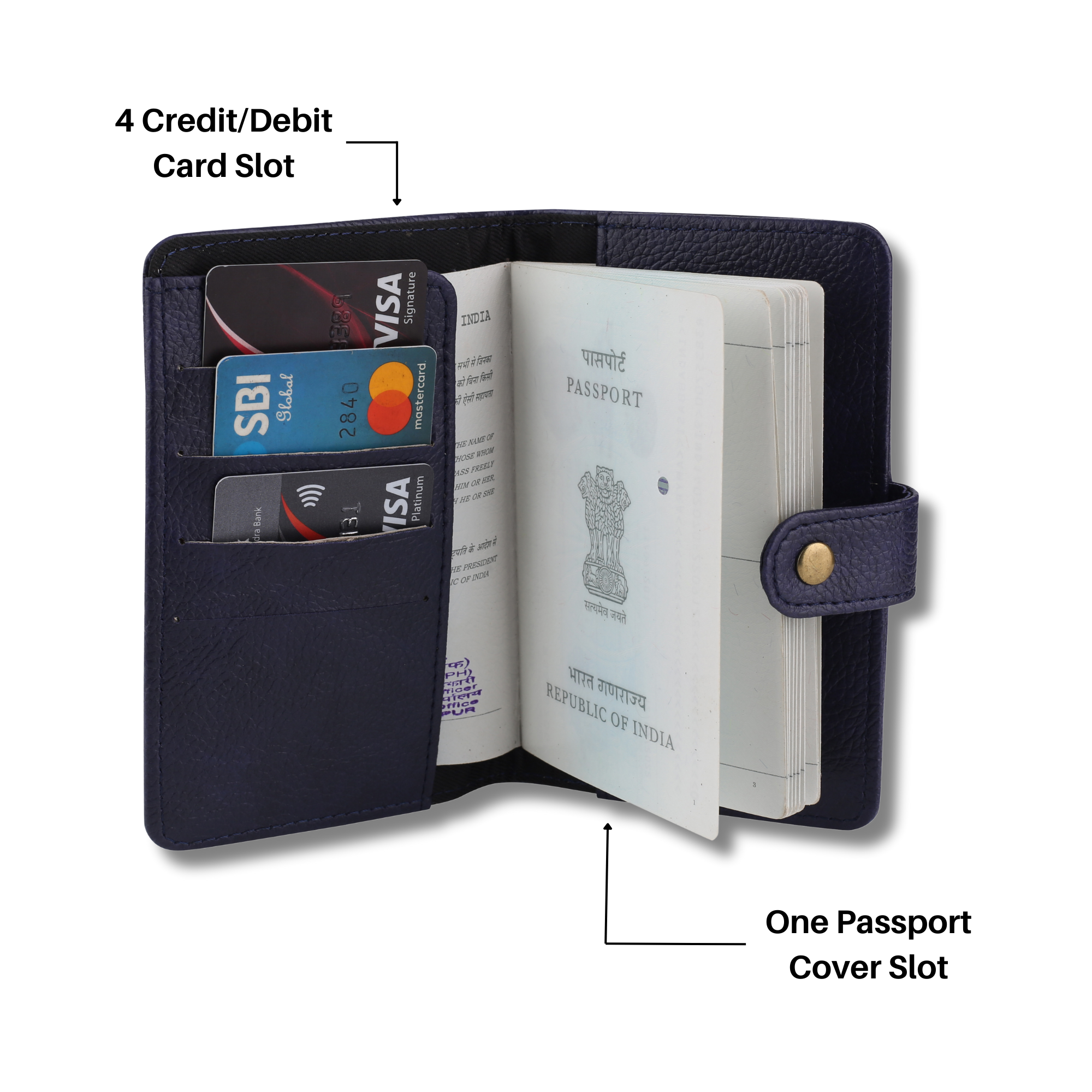Personalised Passport Cover (NavyBlue)