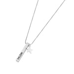 Load image into Gallery viewer, AICA Personalized Name Bar Pendant Necklace (Silver) Women
