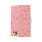 Personalized Name Self Design Leather Diary A5-160 Pages - Nude Pink