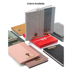 Personalized Leather Notebook Diary -A5 Size, 180 Ruled Pages (Baby Grey)