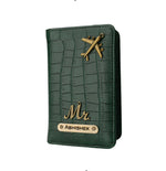 Load image into Gallery viewer, Personalized Self –Textured Passport Cover (DarkGreen)
