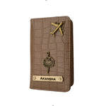 Personalized Self –Textured Passport Cover (Brown)