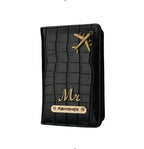 Personalized Self –Textured Passport Cover (Black)