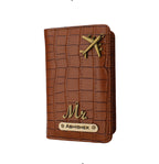Personalized Self –Textured Passport Cover (TanBrown)