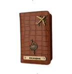 Personalized Self –Textured Passport Cover (TanBrown)